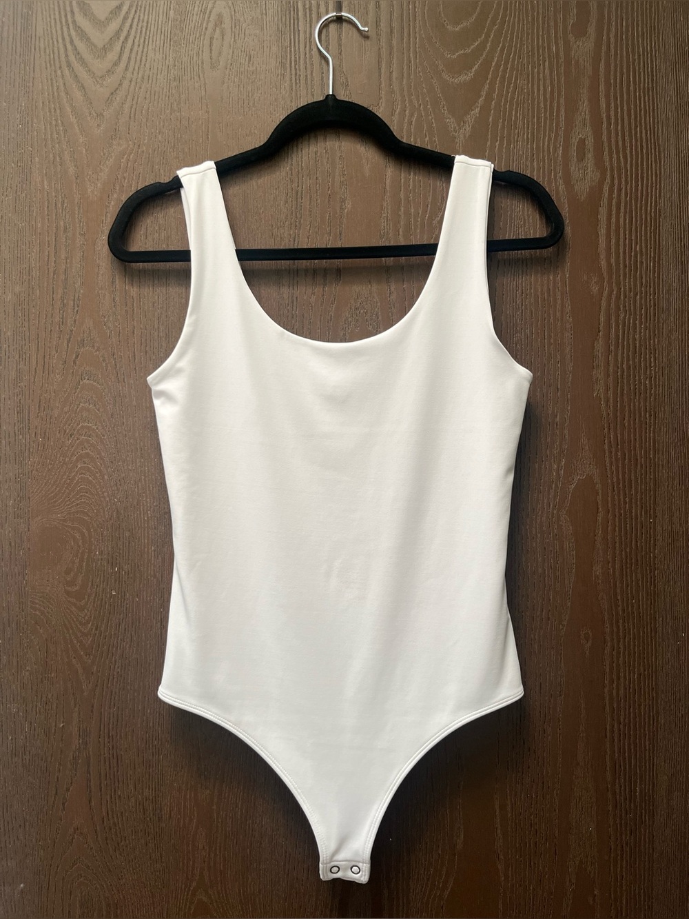 Express Body Contour White Scoop Neck Tank Bodysuit